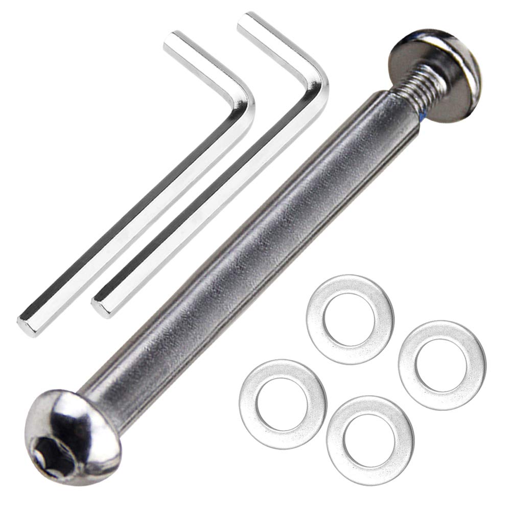 OTFAITP M8 8mm x 28mm-86mm Scooter Front Rear Axle Bolt 8.8 Grade Carbon Steel for Stunt Scooter Dash Teen/Adult Kick Scooter-800+lb Capacity