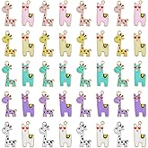 SUPERFINDINGS 40Pcs 5 Colors Giraffe & Alpaca Pendants 2 Styles Alloy Enamel Dangle Charms Animal Theme Mixed Color Yellow Pink Pendants Charms Earrings Necklaces Bracelets Charm for Jewelry Making