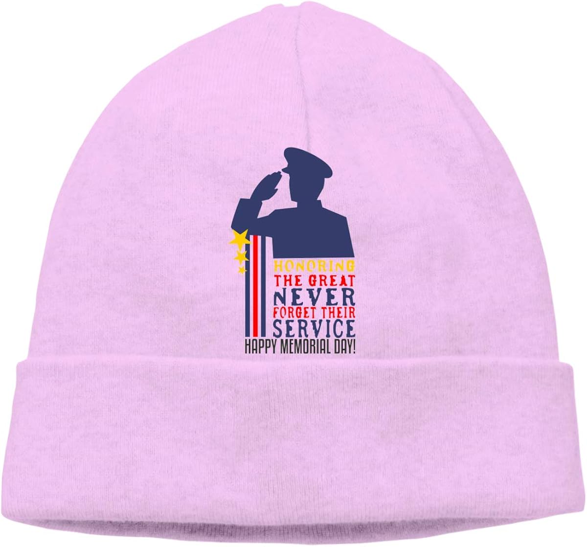 Pure Cap Happy Memorial Day. Winter Hat Warm Comfortable Soft Knit