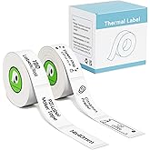 2 Rolls Compatible with Nelko P21,NADAIIN N12,ORGSTA S001,X1 Label Maker Tape, 14x40mm (0.55"x1.57"), Standard Laminated Thermal Label Tape Replacement for Nelko P21, 180 Labels/Roll, White