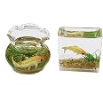 1/12 Scale Miniature Fish Tank - 2PCS Dollhouse Goldfish Bowls, Realistic Resin Aquarium Decor For Fairy Gardens & Model Displays - View #6