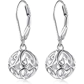 Valentines Day Gifts S925 Sterling Silver Heart Dangle Drop Stud Earrings for Women Mom Sister Friend Jewelry