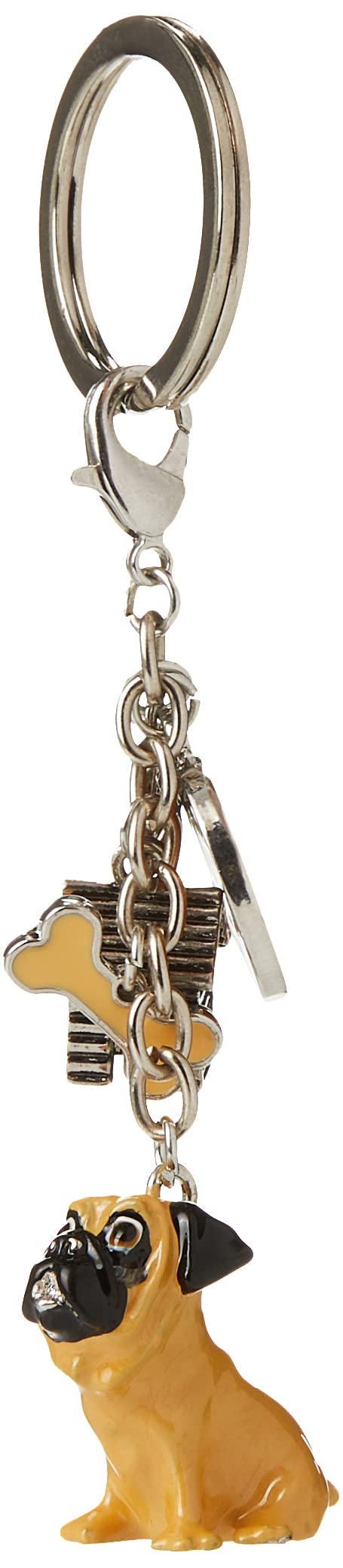 Arora 3711 Little Paws Key Ring Pug, Multicolour, One Size