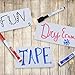 Dry Erase Tape / Whiteboard Style (3” x 25’ 2-pack / 50 feet total); Self-Adhesive Roll Great for Classroom, Crafts, Banners, Signs, & More (Blank)