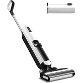 DUMOS Wet Dry Vacuum Mop, Cordless All-in-One Floor Cleaner with Auto Self-Cleaning, Dual-Edge Cleaning, Tangle-Free Brush &amp; Dual Water Tank Design, 35-Min Runtime for Hard Sticky Messes &amp; Pet Hair