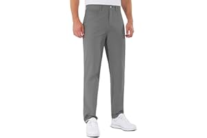 Shallowlulu Mens Golf Pants Stretch 5 Pocket Classic Fit 30"/32"/34" Quick Dry Water-Resistant Dress Casual Work Trousers