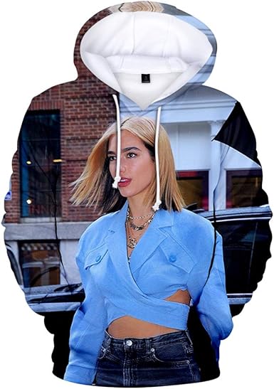 Wawni Kawaii Dua Lipa Print Sweatshirt Long Sleeve Women Men Clothes Casual Kpop Plus Size 4xlk Pop Female Fans Clothes 4 Xxxl Amazon Co Uk Clothing