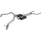Flowmaster 817158 American Thunder Exhaust System Fits 1968-1974 Chevrolet Nova with V8 engine. 2.50 inch Stainless Steel Pipes - Aggressive to moderate sound