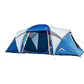Tents for Camping, Waterproof 10 Person Family Tent with Double Layer & 4 Large Mesh Windows, Weather Resistant Easy Setup 2 Room Big Tent for Music Festival, Parties, 18 X 9 X 6.8Ft