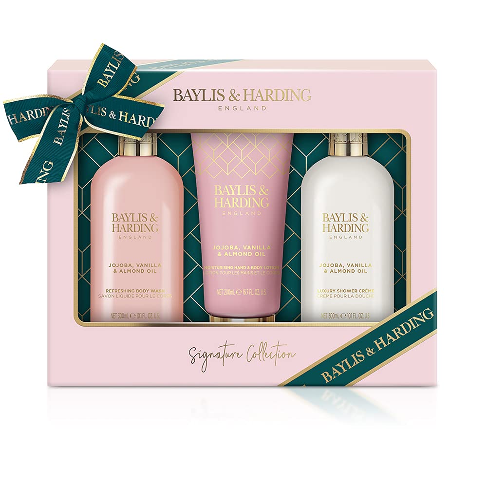 Baylis & Harding Signature Collection Jojoba, Vanilla & Almond Oil Bathing Essentials Giftset - Vegan Friendly