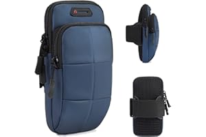 Prime Comfort Phone Holder, Arm Bands for Workout, Use for Running, Walking, Hiking & Biking (Blue)
