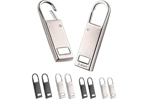 Enjoy Upgraded Metal Zipper Pull Replacement Handle Mend Fixer Tab Repair for Shoes, Luggage, Suitcases, Bag, Jacket (8 PCS 2