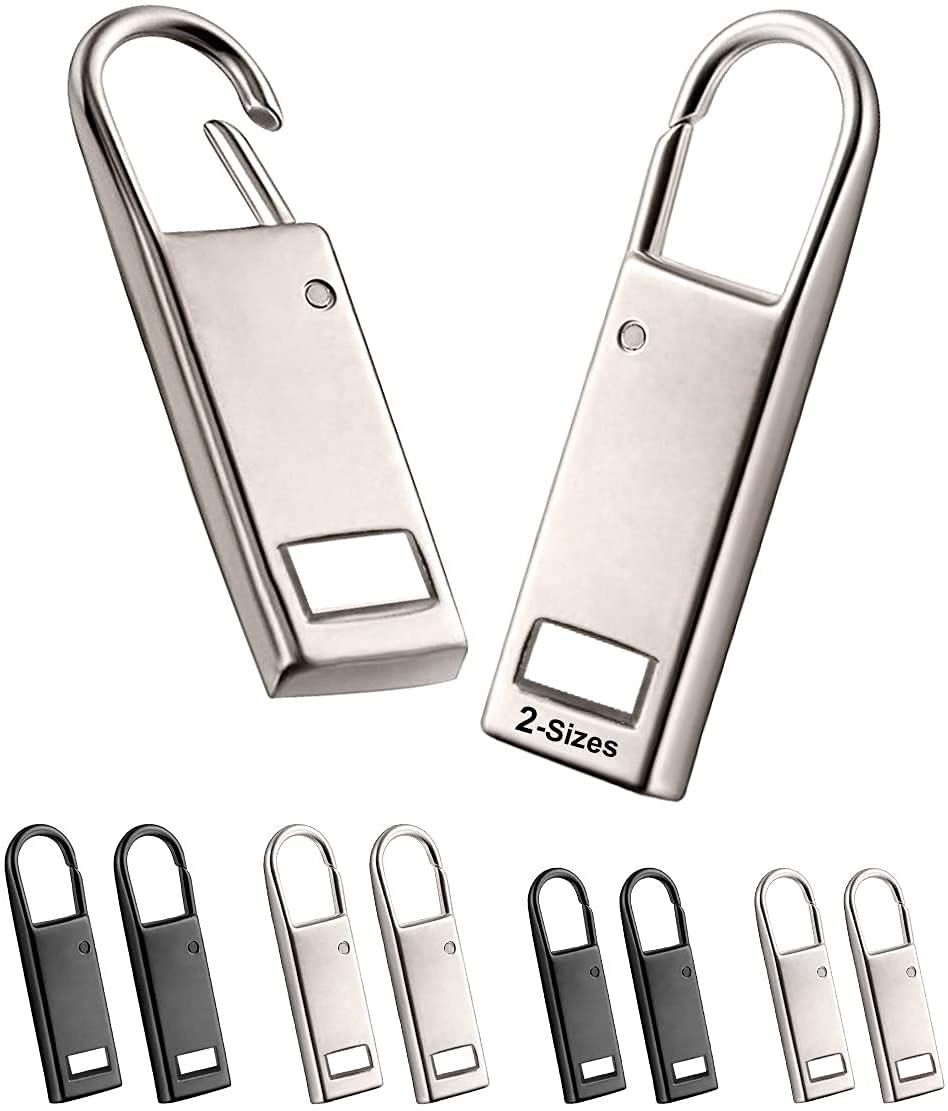 Photo 1 of 1 one enjoy Upgraded Zipper Pull Replacement Metal Zipper Handle Mend Fixer Zipper Tab Repair for Shoes Luggage Suitcases Bag Jacket (8 PCS)