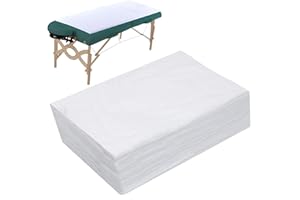AQUEENLY 20PCS Spa Bed Sheets Disposable Massage Table Sheet Waterproof Bed Cover Non-woven Fabric, 31" x 67"