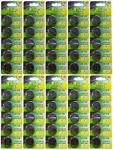 50 Pack 3V High capacity Lithium Button Coin Cell Batteries CR2032 DL2032 ECR2032 GPCR2032 Used in most electronic devices