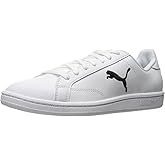 PUMA Men's Smash Cat Sneaker, White Black, 13 M US