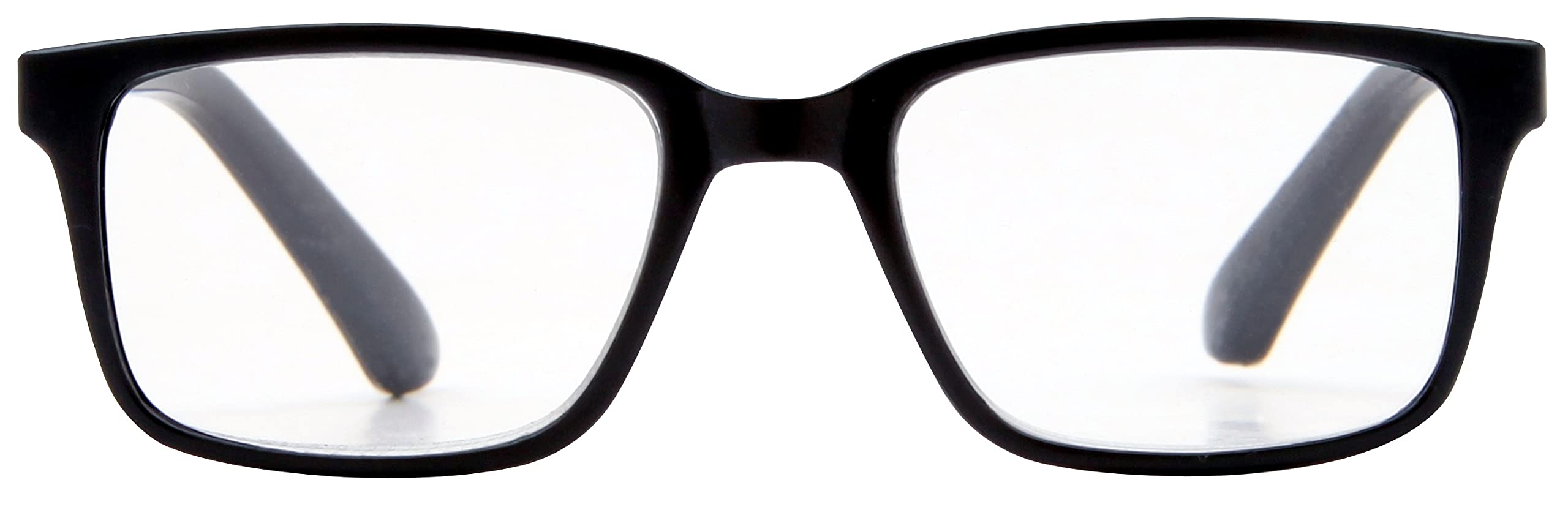 Foster Grant Arno Cyril Reading Glasses for Men & Women +3.50 – Frame in Matte Black with Spring Hinges, Scratch-Resistant Lenses & Protective Case