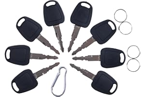 Demfec 8 PCS Ignition Keys F900 Compatible with Doosan Excavators K1009605B fits Bobcat E80 mini excavator for Daewoo Excavators