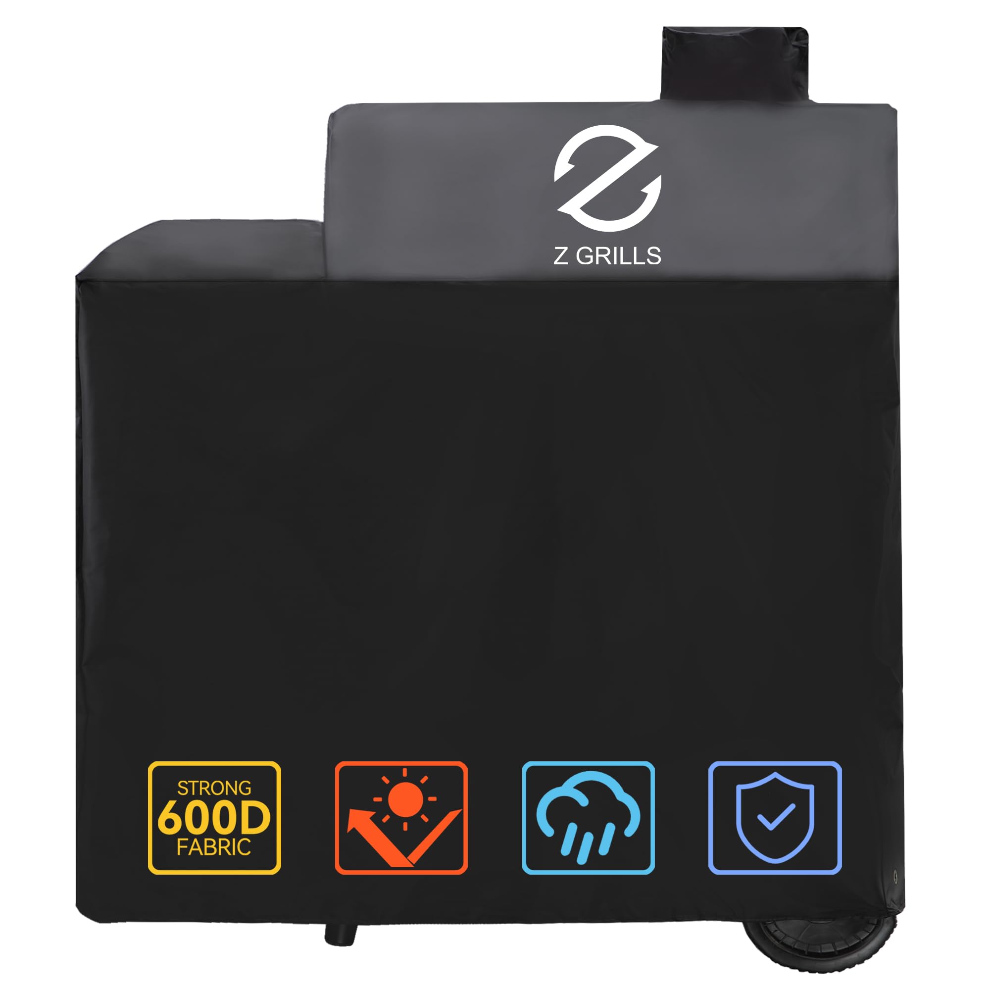 Z GRILLS Pellet Grill Cover 40 Inch | Official Genuine | Upgraded 600D Polyester Fabric, Heavy Duty, Waterproof, Weather Resistant Full Length Grill Cover for 550A and 550A2E Pellet Smoker Image