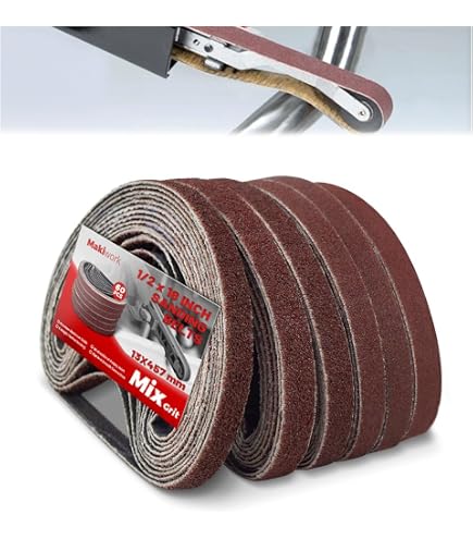 Lot de 24 bandes abrasives 1/2 x 18 1/2 x 45,7 cm en oxyde d'aluminium pour ponceuse