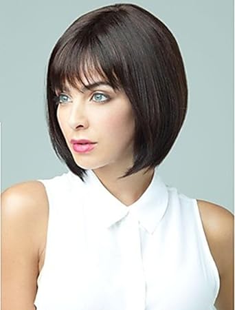 Amazon Com 100 Real Human Hair Short Natural Straight Chestnut