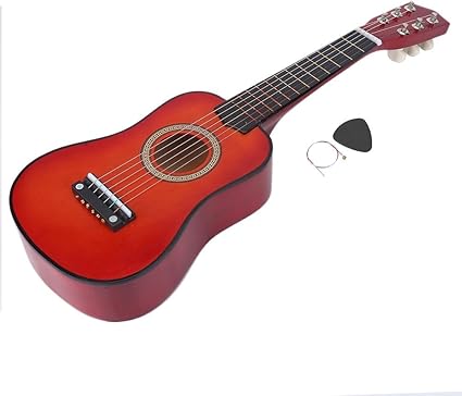 Guitare Classique En Bois 21 Pouces Guitare Pour Enfants Instrument De Musique Guitare Acoustique Portable Pour Les Enfants Debutants Rouge Marron Amazon Fr Instruments De Musique