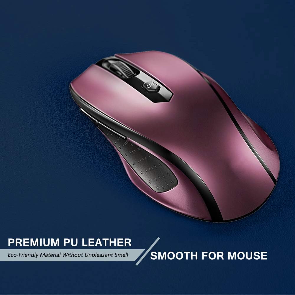 BUBM Desk Pad Protector 35.4" x 17", PU Leather Desk Mat Blotters Organizer with Comfortable Writing Surface(Dark Blue) : Office Products