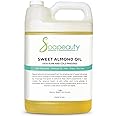 Soapeauty Sweet Almond Oil Cold Pressed Refined | 100% Pure Sweet Almond oil Available in Bulk | Carrier for Essential Oils, Almond oil for Skin, Face, and Hair, Soap Making | 7 Lb