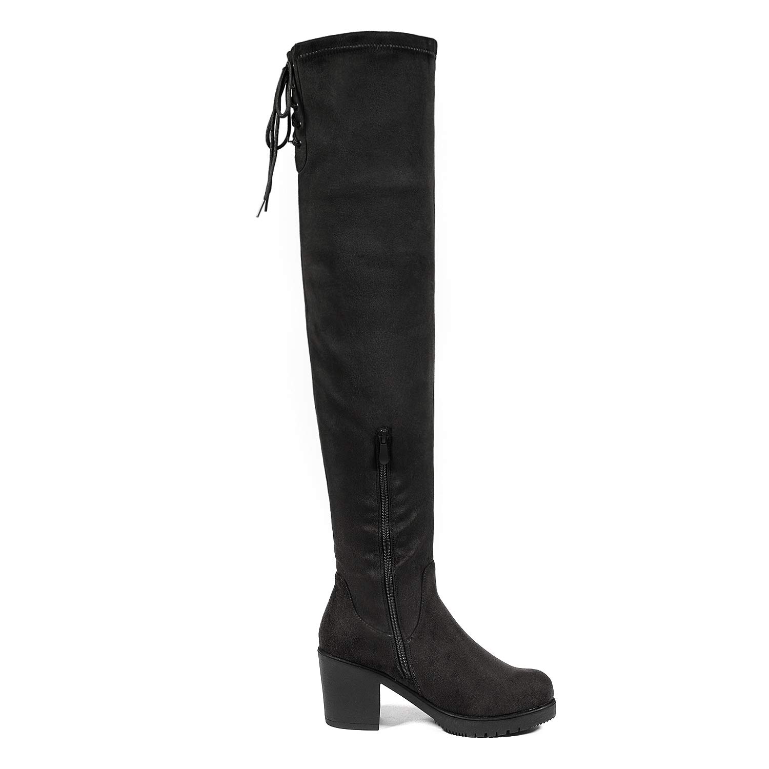 DREAM PAIRS Women's HI_Chunk Black Over The Knee High Boots Size 6 B(M) US - Image 4