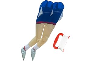 SQLWYLAT 3D Large Leg Kite Soft Inflatable Kite, Funny Uniform Long Legged Rodless Roldable Kites with Lines and Handles Kites for Adults Easy to Fly