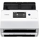 Canon imageFORMULA R50 Business Document Scanner for PC and Mac - Color Duplex Scanning - Connect with USB Cable or Wi-Fi Network - LCD Touchscreen - Auto Document Feeder - Easy Setup