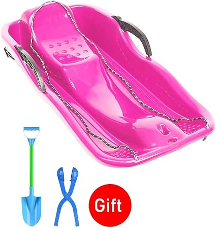 Zxzxzx Schlitten Rodel Schneegleiter Bremsen Rodel Kunststoff Zugseil Chneegleiter Zugseil Metallbremsen Kunststoffschale Ergonomischer Sitz Kinder Schlitten Snow Amazon De Kuche Haushalt