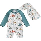 PUHHAPIEY Toddler Baby Boy Rash Guard Swimsuit Whale One Piece Zipper Swimwear Infant Bathing Suit Beachwear with Sun Hat