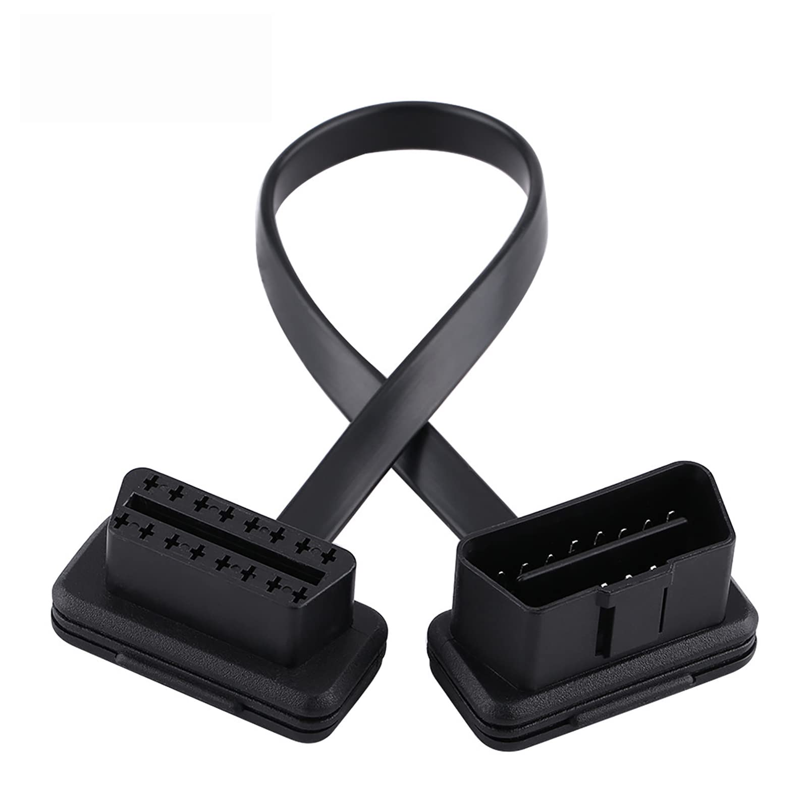 Qiilu obd2 extender, Car Auto 16 Pin Male to Female OBD2 Extension Cable Diagnostic Adapter(30CM)