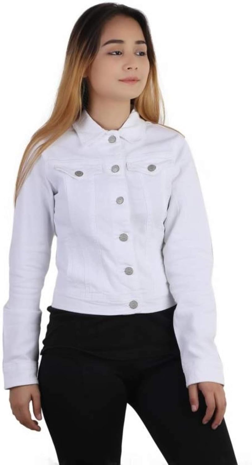 syolo full sleeves solid white women denim jacket