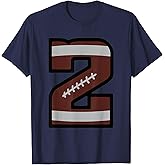 Number #2 Football Fan Number T-Shirt