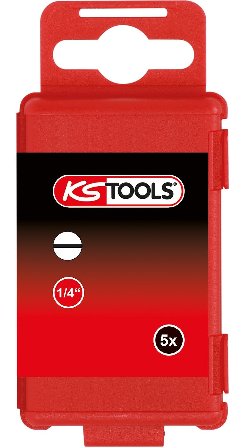 KS Tools 911.8422 1/4" Bit Slot, 75mm, 9mm, Pack of 5