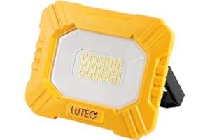 LUTEC 3500LM LED Work Light, Rechargeable Magnetic Work Lights with Stand, Portable 5000K Flood Light for Car Repair, Fishing