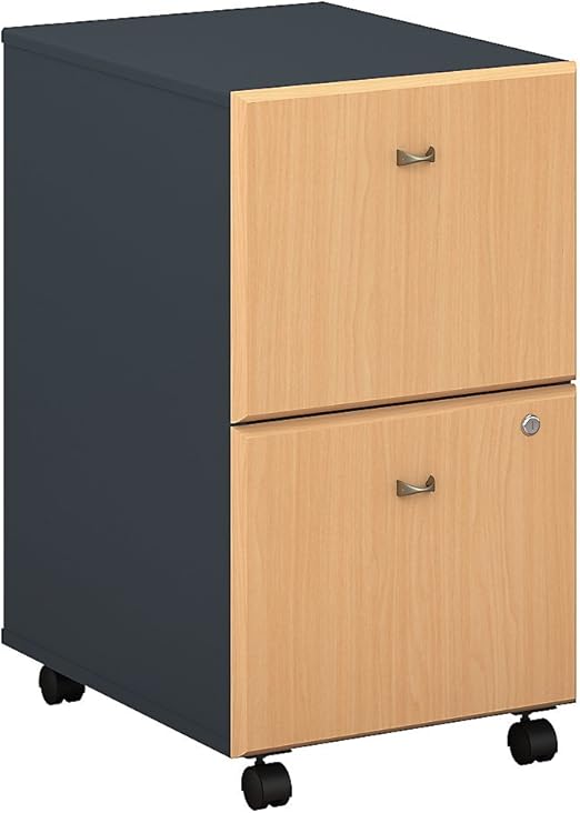 Amazon Com Bush Business Furniture Series A 2 Drawer Mobile File Cabinet Beech Slate Furniture Decor