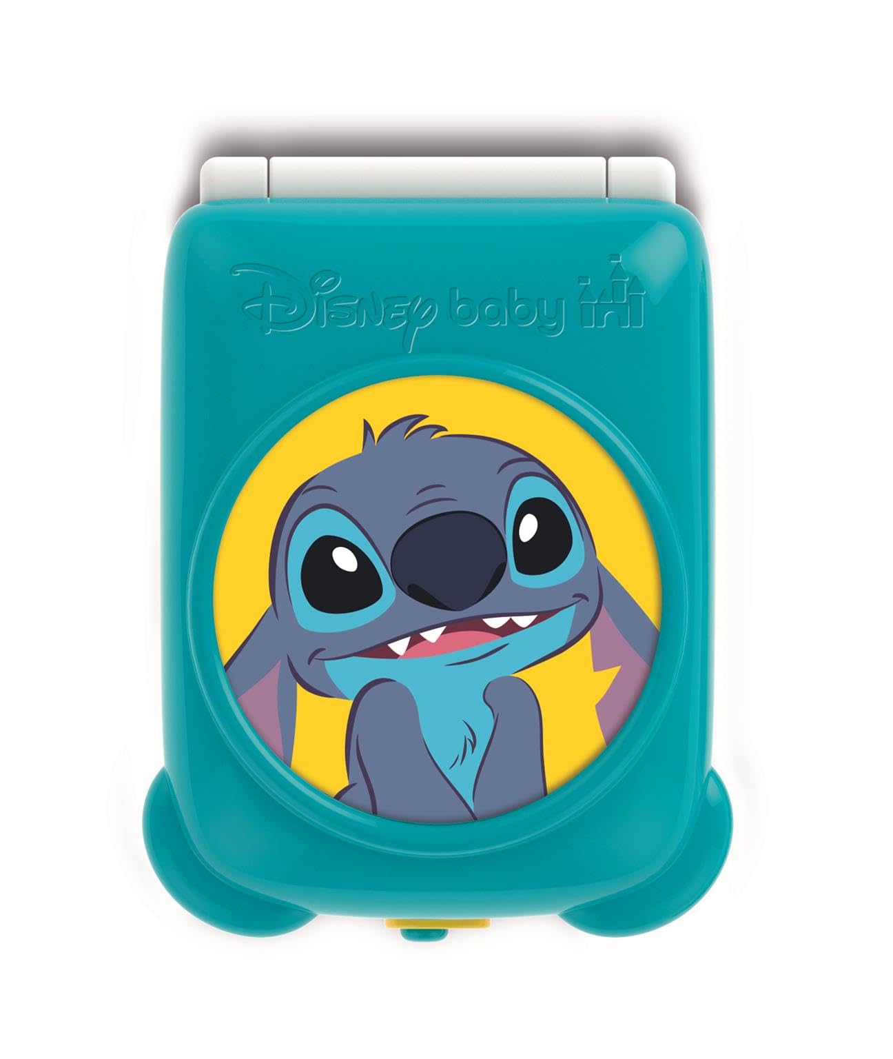 Clementoni Disney Baby Stitch Flip Phone, Children's Phone 9-36 Months, Activity Centre with 4 Buttons to Stimulate Imitation Game with Light and Sound, 17519