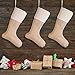 Sumind 6 Packs Burlap Christmas Stockings for Christmas Decorations or DIY (Flaxen)