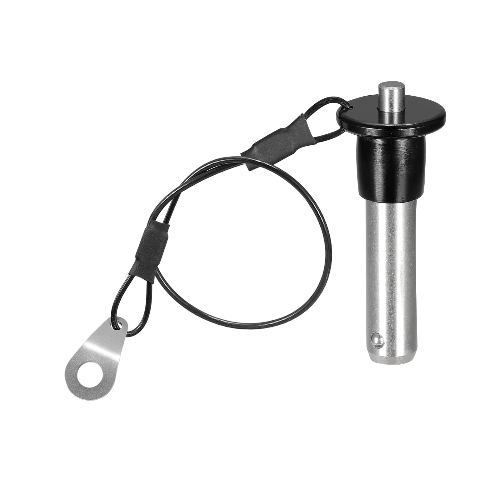 DTGN 12mmx32mm(DxL) Quick Release Pin - Good for Quickly Connecting Hooking Up Components - 304 Stainless Steel Grip Push-Button Ball Locking Pins with Wire - Silver