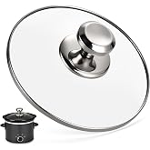 Glass Lid 2 Quart Replacement for Crockpot Manual 2-Quart Slow Cooker SCR200-B, 2qt Slow Cooker Lid Replacement, Clear Cooker Lid Replacement Part