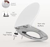 Pipishell Family Toilet Seat Soft Close with Removable Child Seat White view 7