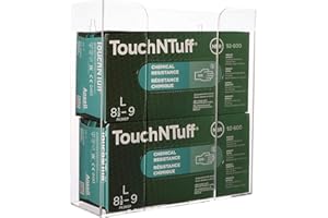 Cq acrylic Rubber Glove Holder for Wall Mount,Clear Disposable Glove Dispenser and Glove Box on Wall,Multipurpose Wall Floating Mask Dispenser and Medical Gloves Rack Storage,10.2”x9.8”x3.5” Pack of 1