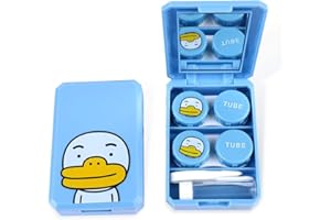 ofone Contact Lens Case, Two Pack Contact Lens Case Cute, Portable Contact Lens Box Kit with Mirror&Remover Tool, Contact Lens Container Soak Storage Kit for Travel&Home