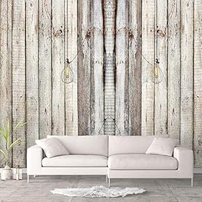 Wall Murals for Bedroom Beautiful Wood Feature Industrial Removable Wallpaper Peel and Stick Wall Stickers - 66x96 inches
