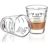 Shot Glasses Measuring cup Liquid Heavy Glass Wine Glass Espresso Shot Glass 1.5OZ/45ML (2 pack-45ml)