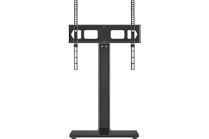XINLEI Universal Swivel TV Stand Base Table Top TV Stand for 23-60 Inch TVs 70 Degree Swivel, 6 Height Adjustable Monitor Mount Stand, Max VESA 400x400mm,Holds up to 88lbs TS206