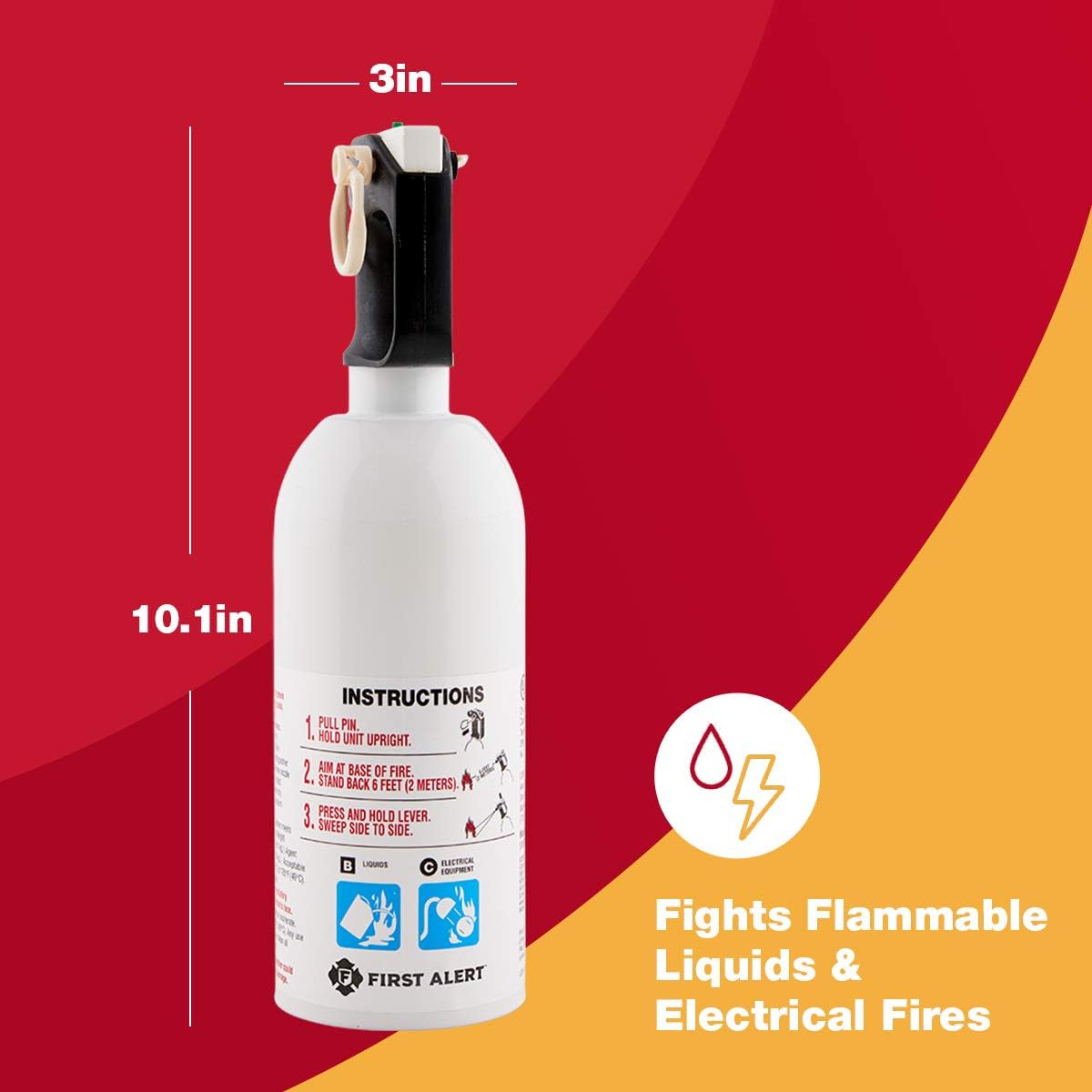 First Alert Fire Extinguisher | Kitchen Fire Extinguisher, White, KITCHEN5 - - 